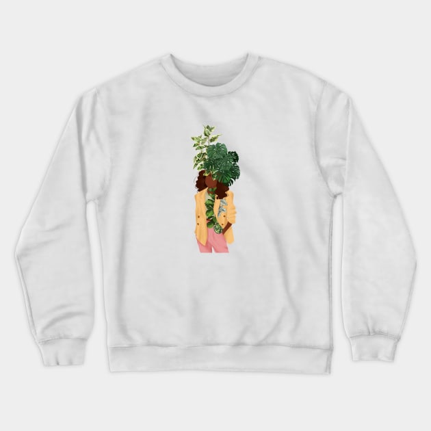 Modern Plant Lady 10 Crewneck Sweatshirt by Gush Art Studio 1